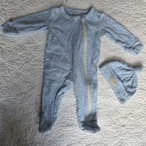 Juddlies Baby Footed Sleeper Pajama Blue 2-Way Zip